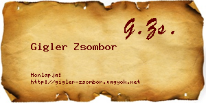 Gigler Zsombor névjegykártya